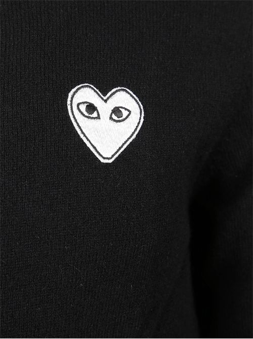 Cardigan with logo COMME DES GARÇONS PLAY | AXN0610511BLACK